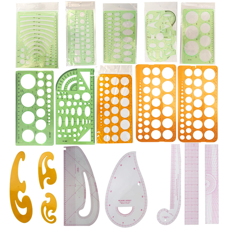 Picture of Pattern printing ruler clothing scale pattern making clothing curve cutting sewing tool multi-functional pattern printing ruler