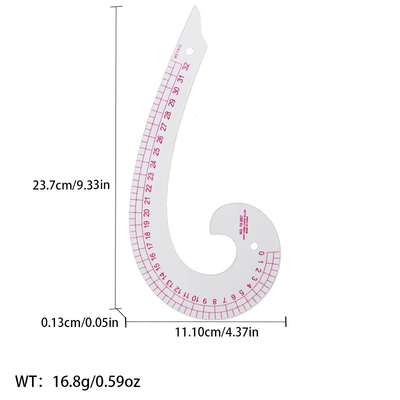 Picture of Pattern printing ruler clothing scale pattern making clothing curve cutting sewing tool multi-functional pattern printing ruler