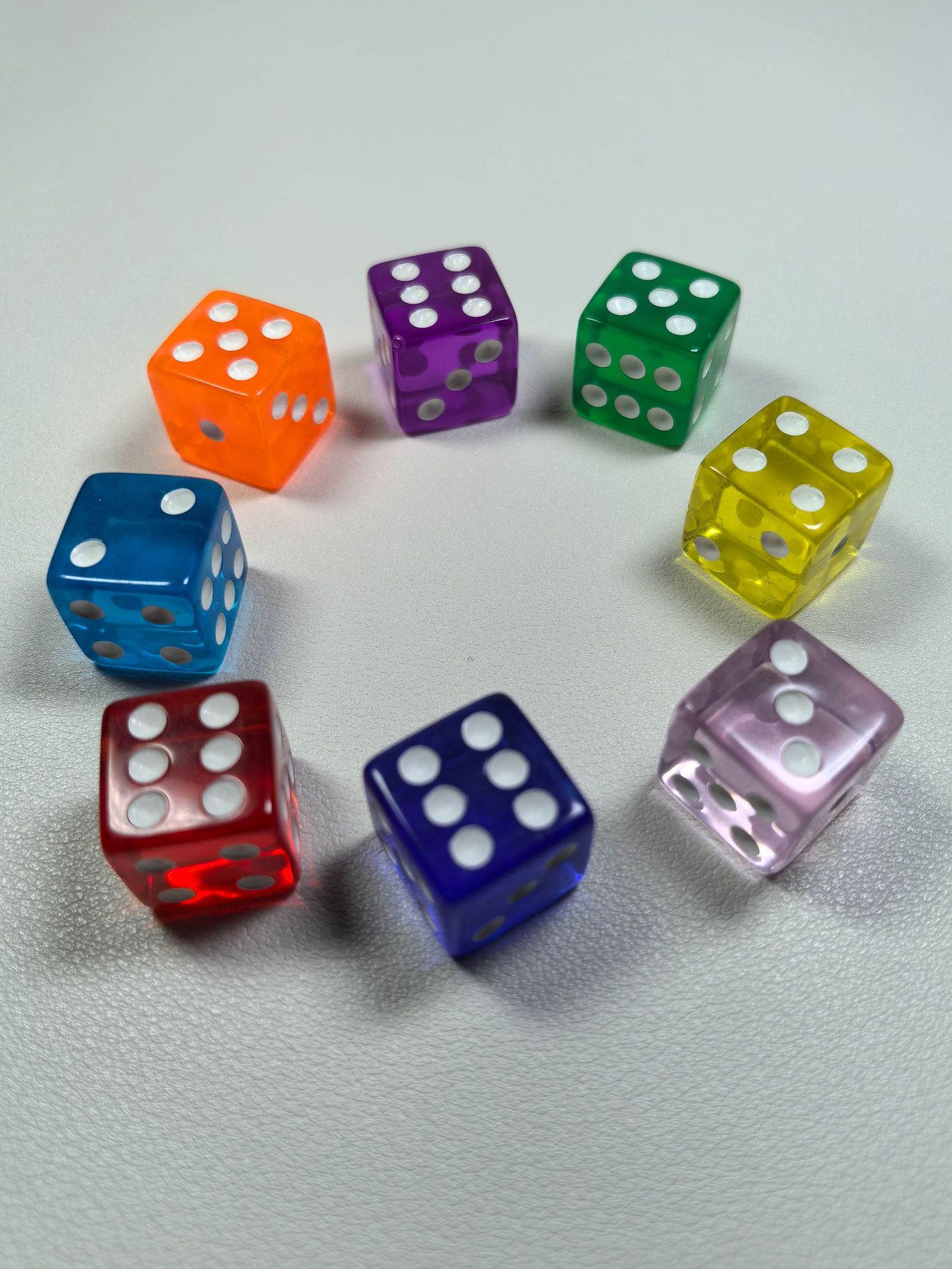 16mm right-angle colored transparent background teaching creative accessory game props board game running team crystal acrylic dice
