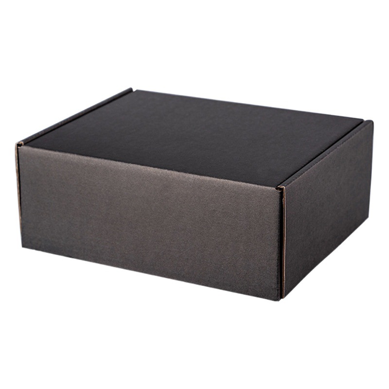 Black flying machine box three-layer corrugated hard printing logo down clothing underwear carton wholesale express packaging box