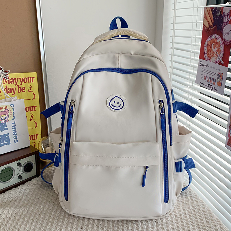 Picture of Schoolbags for Children, Primary School Students, Girls, Color-Blocked Backpacks, High School Students, Junior High School Students, Customized High-Quality Wholesale Backpacks