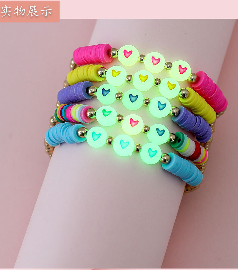 Picture of Luminous Love Round Bead Bracelet suit Soft Pottery Bracelet in stock BFF Butterfly Flower Bracelet Cross-border Exclusive for Yiwu