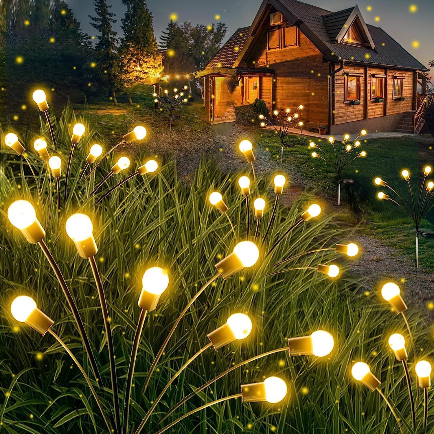 Picture of Outdoor Waterproof Solar Firefly Ground Lamp Atmosphere Lamp Landscape Lamp Lawn Lamp Solar Outdoor Garden Lamp
