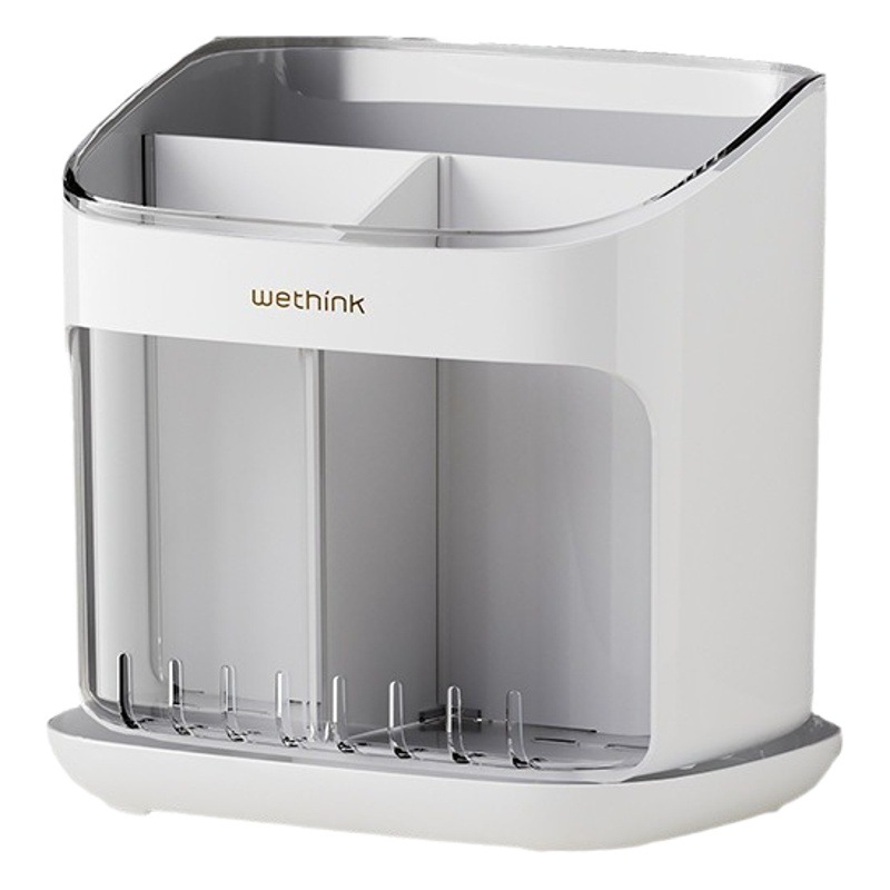 Picture of Kitchen Chopstick Rack Floor-Standing Household Chopstick Barrel Kitchen Family New Drain Storage Box Chopstick Basket Chopstick Cage