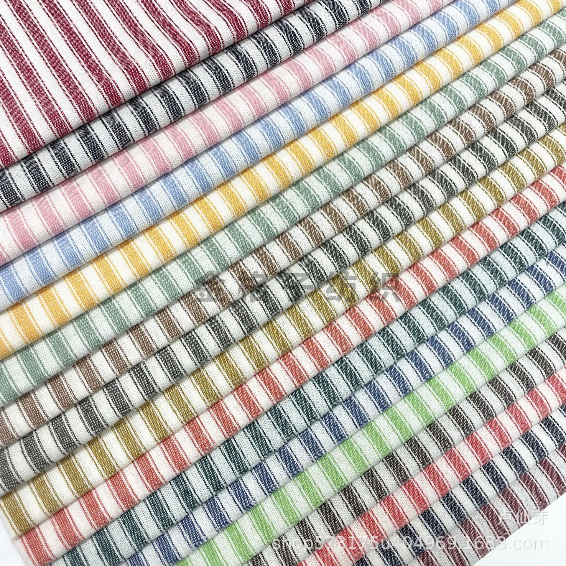 Cotton Washed Yarn-dyed Plaid Children's Wear Shirt dress Hair Ring Cushion Tablecloth Fabric Imitation Linen Fabric