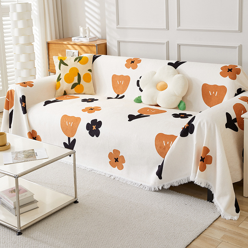 Picture of Sofa Cover Internet Popular Ins Sofa Cushion Cover Towel Anti-Cat Scratch Four Seasons Universal Sofa Cover Multi-Functional Non-Slip Cover Blanket