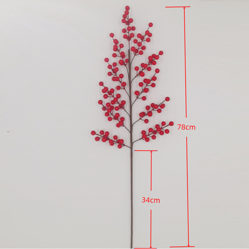 Picture of Source Factory Fortune Fruit Holly Fruit Christmas Red Fruit Home Living Room Decoration Wedding Celebration Ornaments Holly Fruit