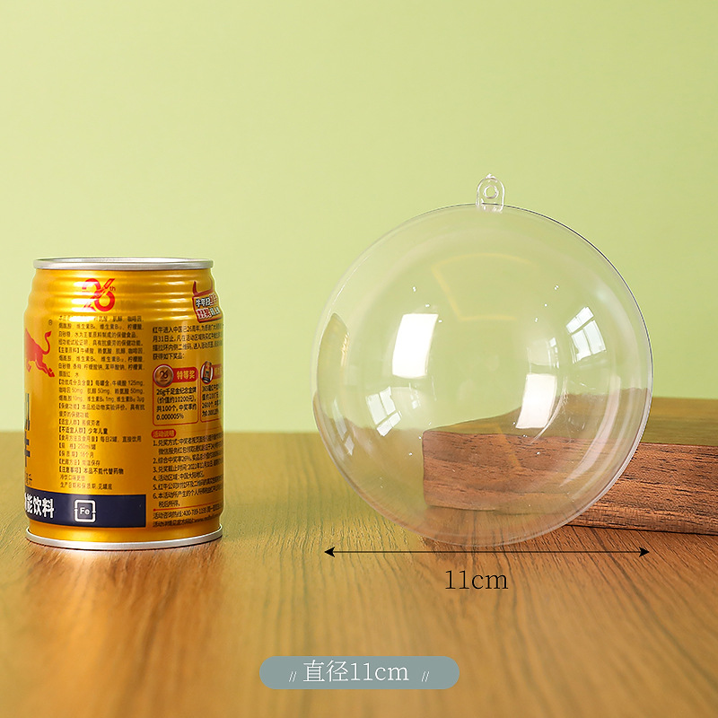 Picture of 3-20Cmps Hollow Plastic Transparent Ball Shopping Mall Festive Creative Christmas Ball Wedding Decoration Ball