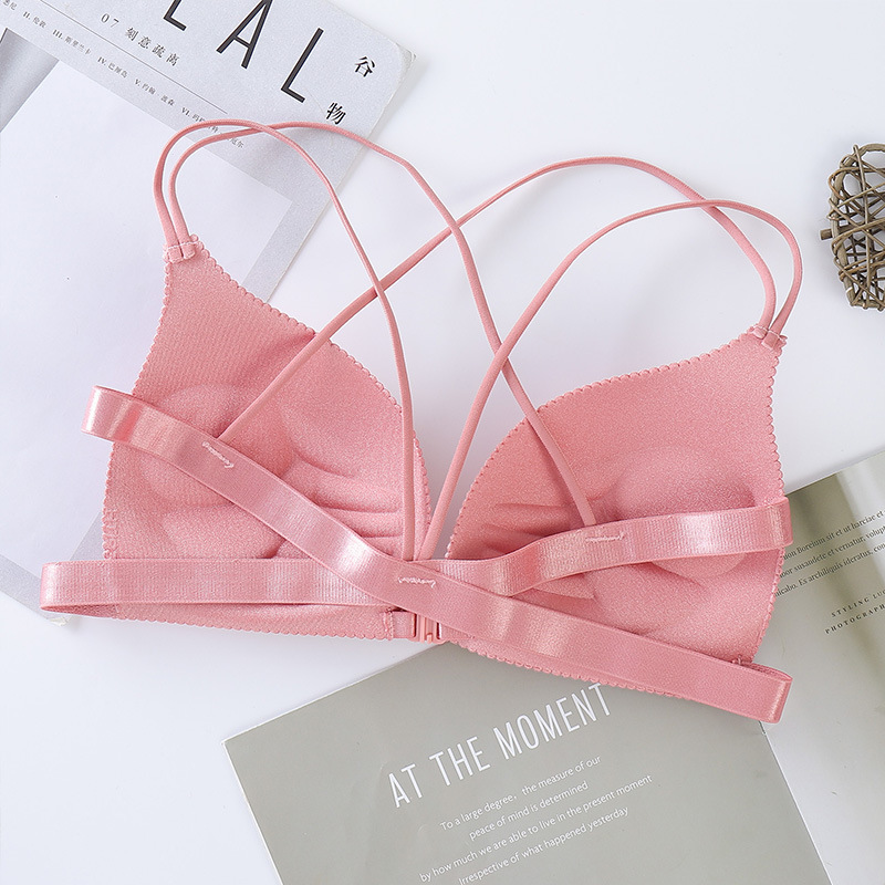 Picture of Beautiful Back 3D Front Button Wrapped Chest Intimates Girl Student Suspender Tube Top Sports Sexy Wire-Free Bra Vest Intimates