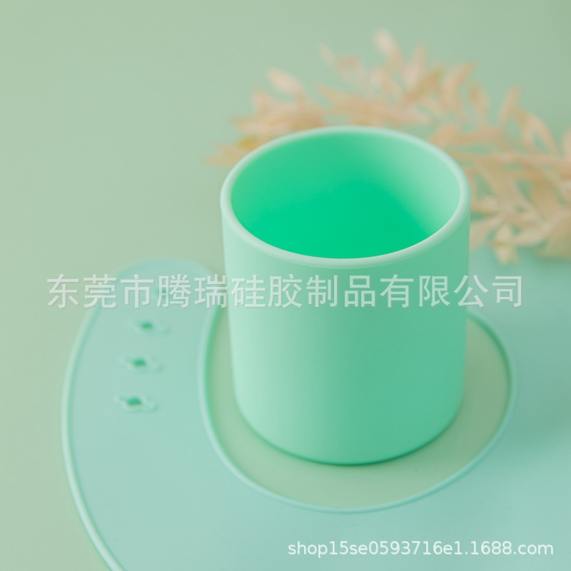 Picture of Infant Grade Silicone Drop-resistant Baby Water Cup Candy-colored Open Children's Water Cup High Temperature Resistant Baby's Learning Cup