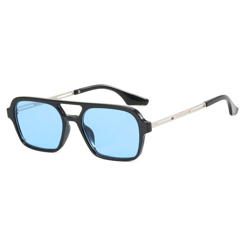 Picture of European and American Aviator Double Beam Sunglasses 2025 New Retro Square Sunglasses Ins Internet Celebrity Personalized Sunglasses