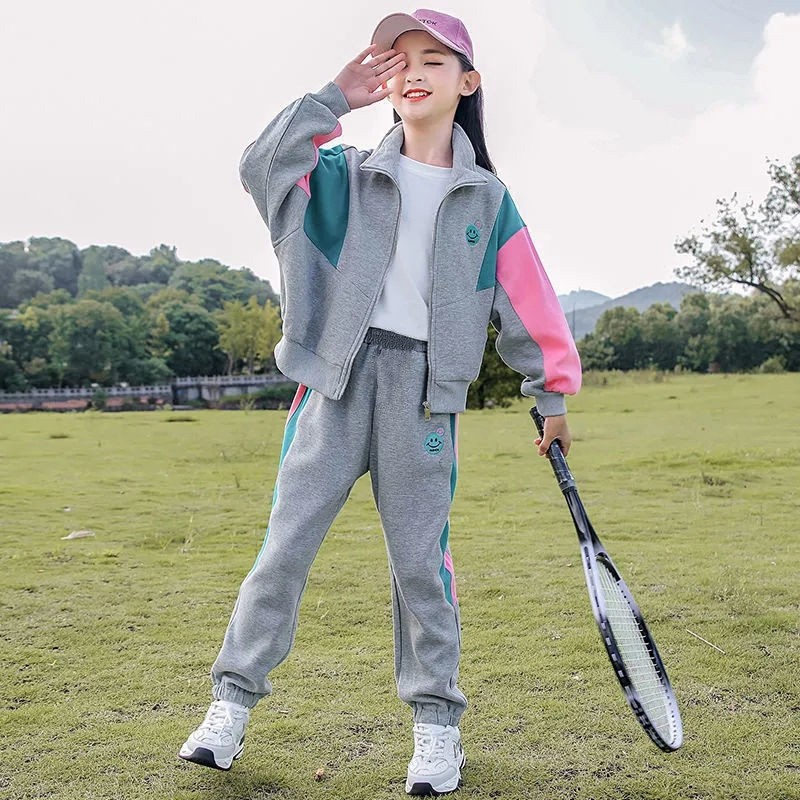 Girls' autumn suit, new girls' spring and autumn Internet celebrity sports fashionable children's two-piece set of foreign spring style