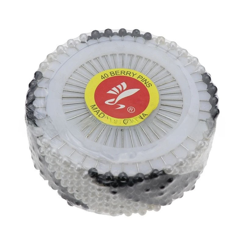 Picture of Manufacturer's Colorfulful Pearlescent Needles, Pearl Pins, Positioning Pins, Non-Peeling Small Plates, Black and White Bead Needles, 40 Pieces Wholesale