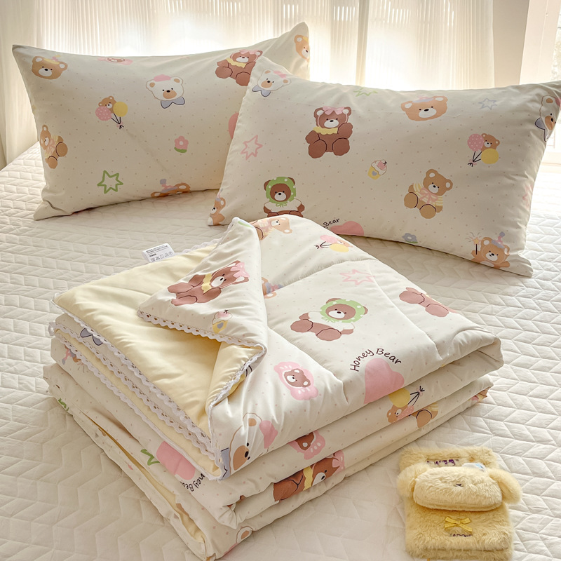 Picture of Class A Maternal and Infant Grade Summer Quilt Lace Summer Cool Quilt Summer Air-conditioning Quilt Double Washed Cotton Quilt Core Children's Thin Quilt Ins