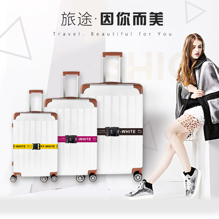 One-word packing belt luggage suitcase binding belt overseas shipping reinforcement belt trolley case binding box with luggage belt