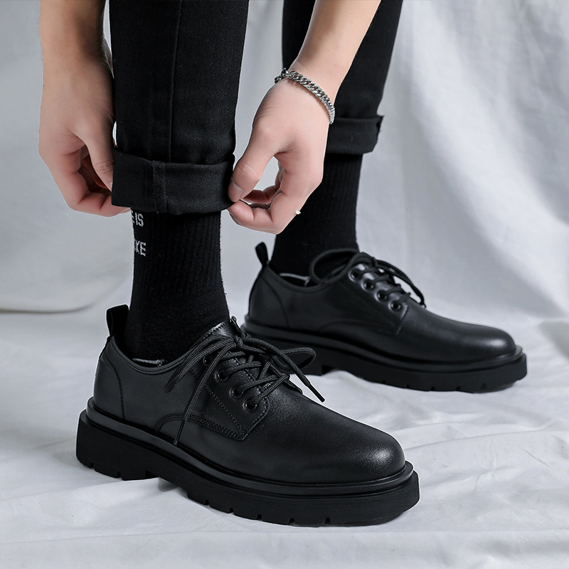Autumn High-End Boots British Formal Business Wedding Groom Leather Shoes Men's Soft Leather Breathable Casual Shoes D54