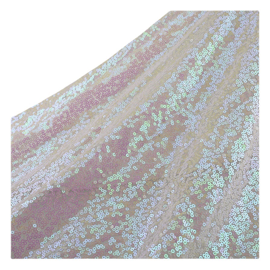 3mm random pattern encryption mesh bottom sequin embroidered fabric Gypsophila wedding performance clothing tablecloth decorative fabric