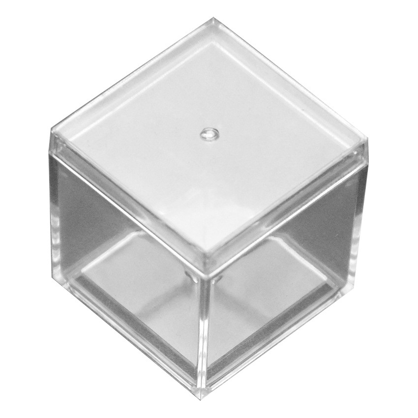 3.3cm mini square transparent box ps Food grade plastic jewelry specimen collection square Small Box Wholesale