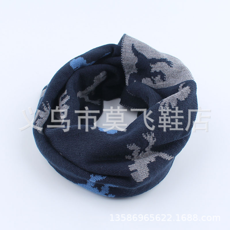 Picture of Children's Hat Autumn and Winter Boys' Ear Protection Hat Comfortable and Warm Dinosaur Pullover Cap Fleece-Lined Wool Hat for Boys and Girls