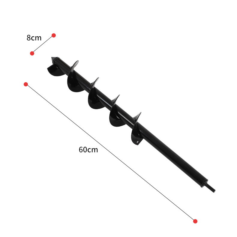 Picture of Factory Garden Garden Soil Loosening Lilac Flower Twist Drill Digging Planting Tool Alloy Ground Drill Spiral Drill Bit Accessories