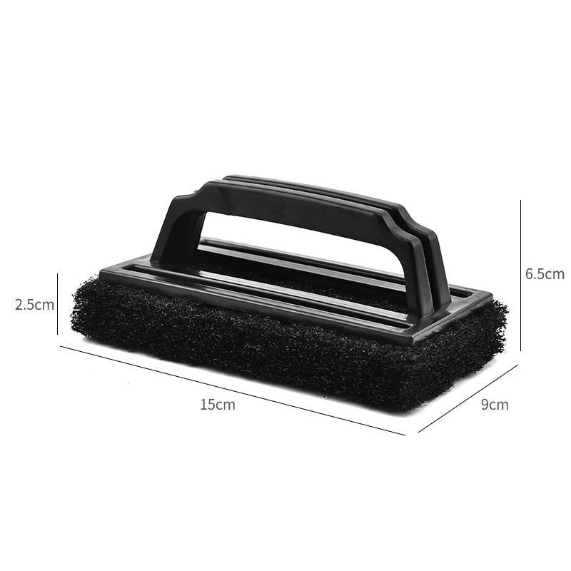 Picture of Spot Amazon barbecue grill brush 12 inch triangle steel wire barbecue cleaning brush household commercial barbecue sponge brush