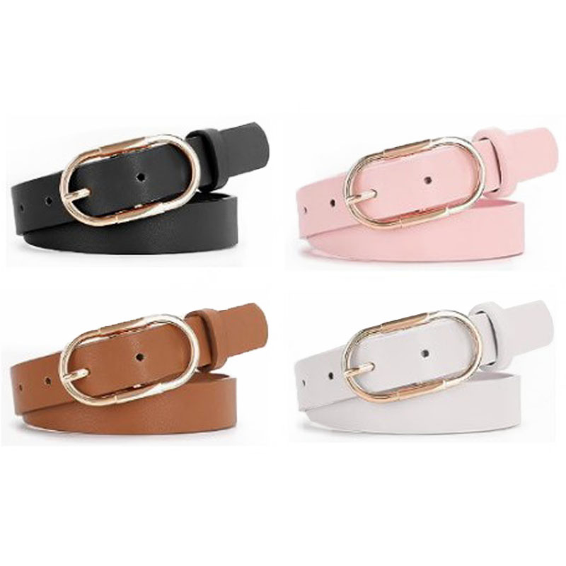 New simple high-grade belt Women's square buckle candy color all-match decorative belt fashionable elegant belt for women