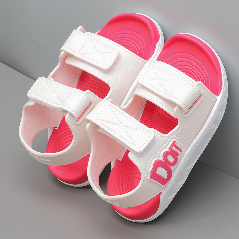 Children's Girls' Sandals Internet Celebrant Sports Leisure Fashion Summer Boys' Baby Non-slip Korean Style Mid-Big Children's Beach Shoes