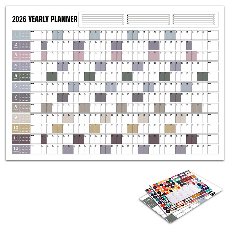 Picture of 2026 Full Year English Edition Desk Calendar Korean Version Desktop Wall Calendar Creative Simple Planner Amazon
