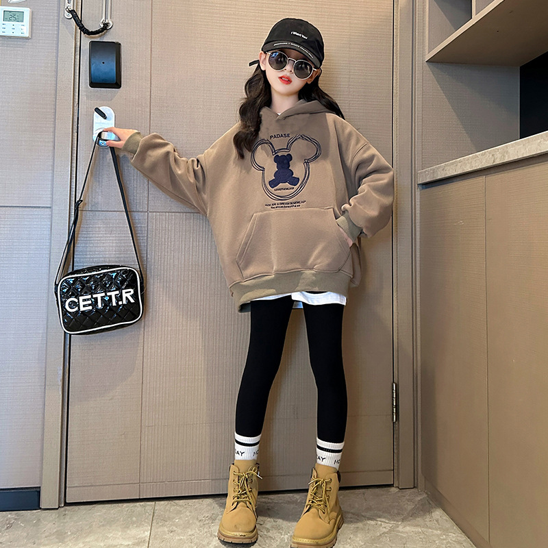 Picture of Girls' sweater 2025 new style children's clothing spring hooded children's suit children's clothes spring and autumn two-piece set