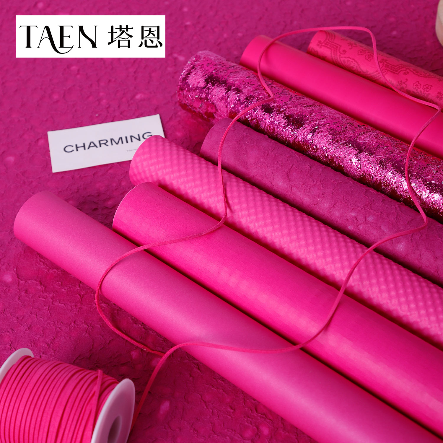 Floyd Rose Color Flower Packaging Black Rose Pink Series Atmosphere Flower Wrapping Paper Floral Packaging Materials