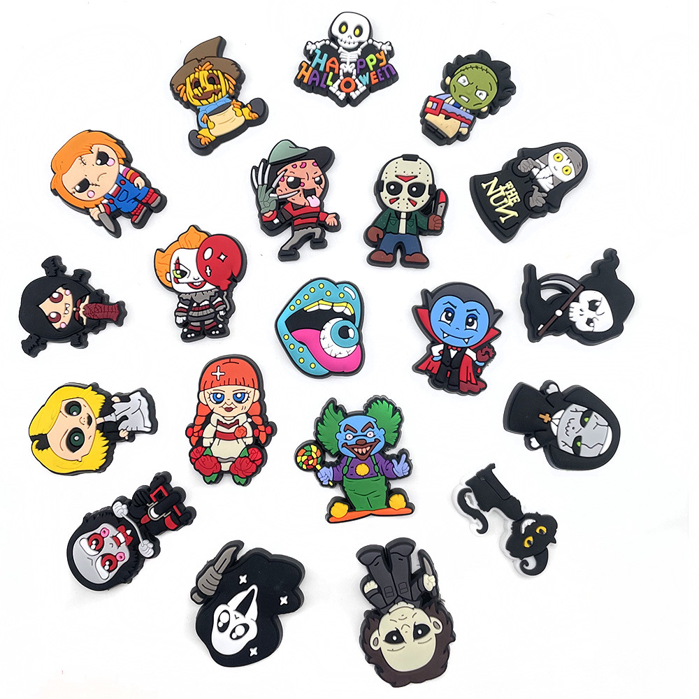 Picture of 20 suit Cartoon Halloween Series Hole Shoes Shoe Flower Decorative Buckle Personality DIY Garden Shoe Buckle Accessories