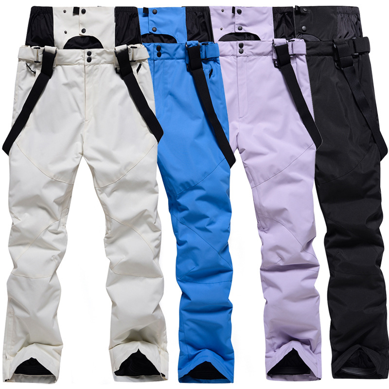 Picture of 2022 new ski pants men's and women's plus size warm veneer double waterproof windproof pants e-commerce support a generation of hair