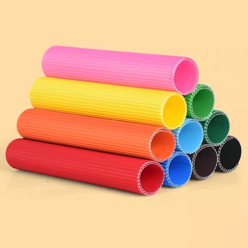 Picture of Color Corrugated Paper 5070 Children's DIY Handmade Origami Paper Cut Wrapping Flower Material Paper A4 Wave Wrapping Paper