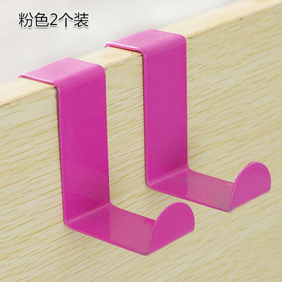 Picture of Creative Z-Shaped Door Back Hook Stainless Steel Traceless Nail-Free Hook Door Back Clothes Hook S-Shaped Hook 2 Pack