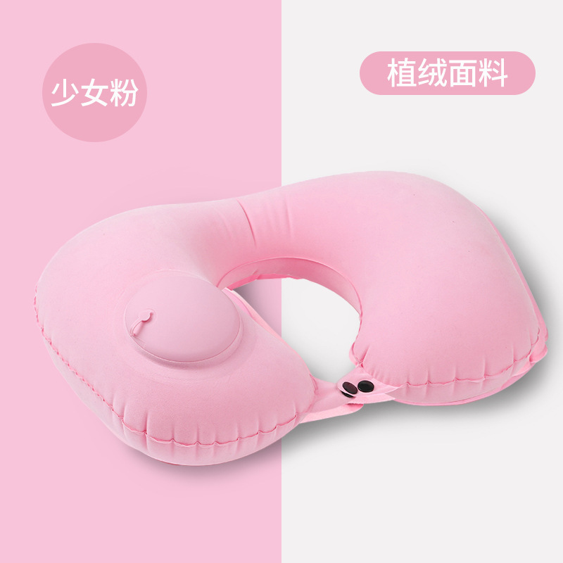 Picture of Inflatable U-shaped Pillow Cool Pressing Inflatable Pillow Travel Portable Neck Pillow Travel Sanbao Storage Pillow for Airplane