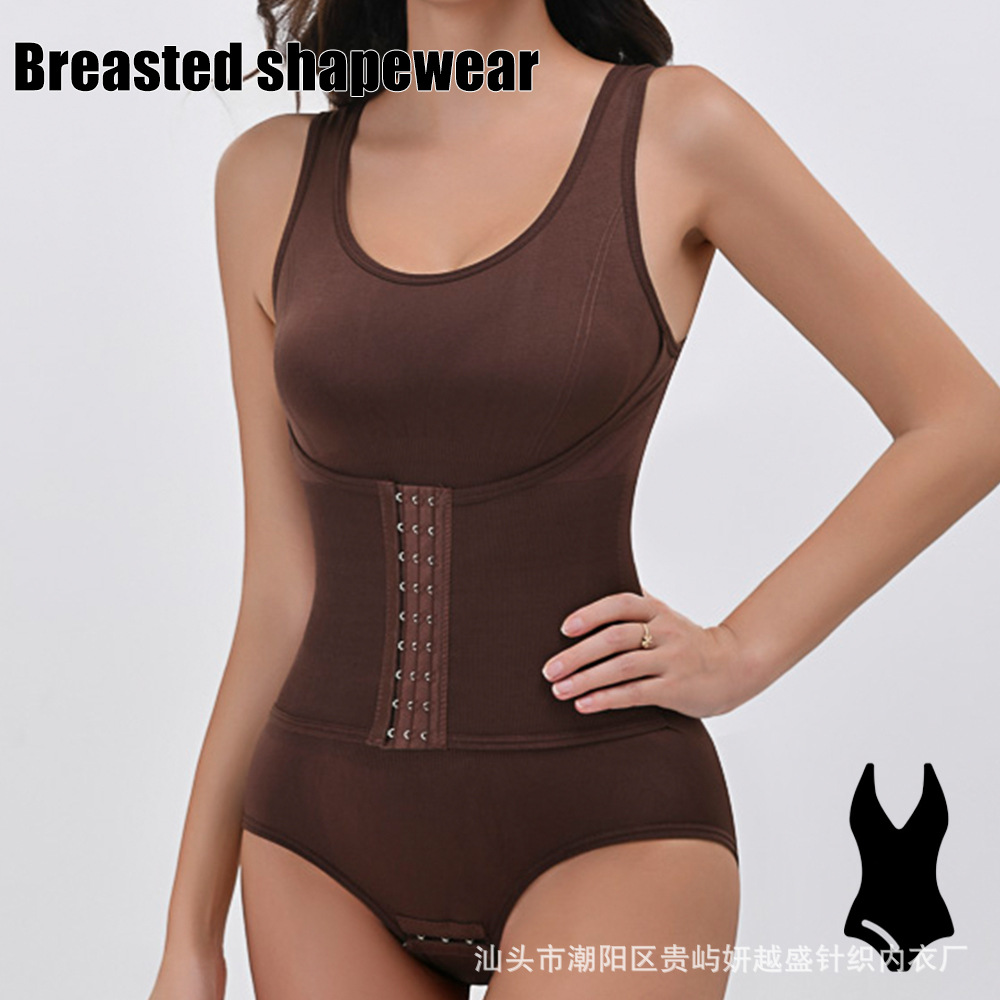 Cross-border plus size Enhanced Buckle-breasted Body Shaping Clothing Women's Body Shaping Belly Shaping Clothing Body Shaping Clothing Triangle Body Shaping Clothing
