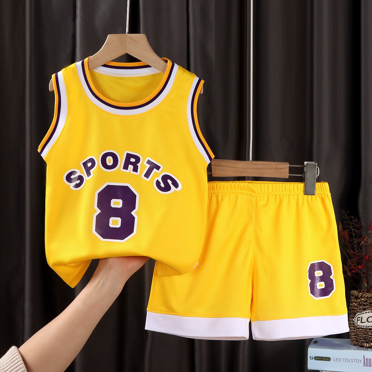 Picture of Category a New Basketball Uniform Set, Big Children's Sports Suit, Basketball Vest Suit, Sports One-Piece Generation