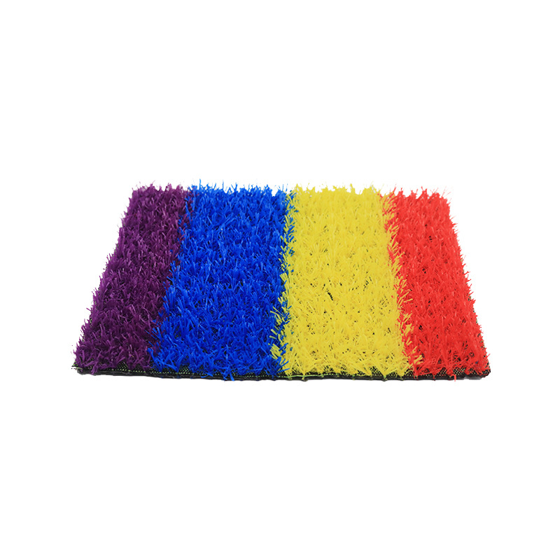 Picture of Rainbow Lawn Kindergarten Artificial Turf Playground Artificial Rainbow Runway Outdoor Artificial Colorfuled Turf Mat