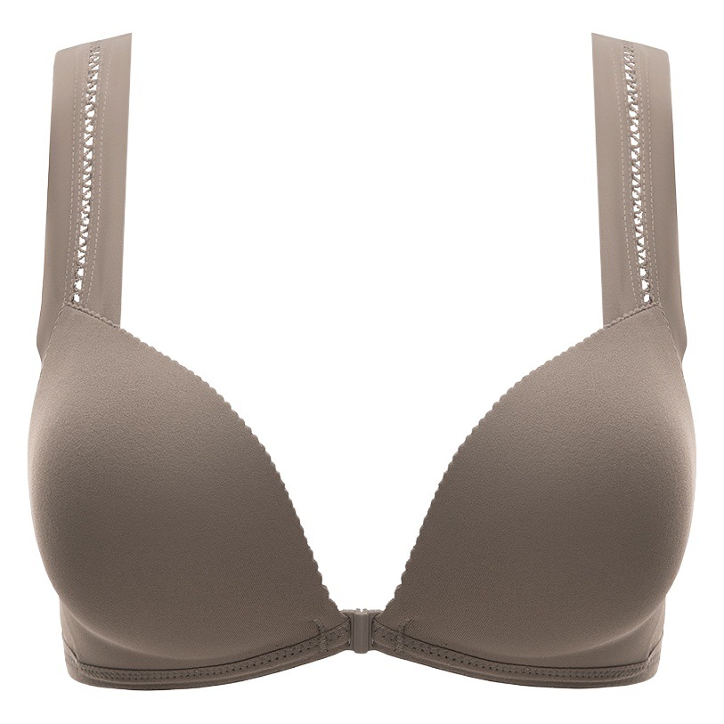 Original Japanese Light Kapok 6308 Beautiful Back Front Buckle Bra Small Chest Push-up Thick No Steel Ring No-trace Underwear for Women