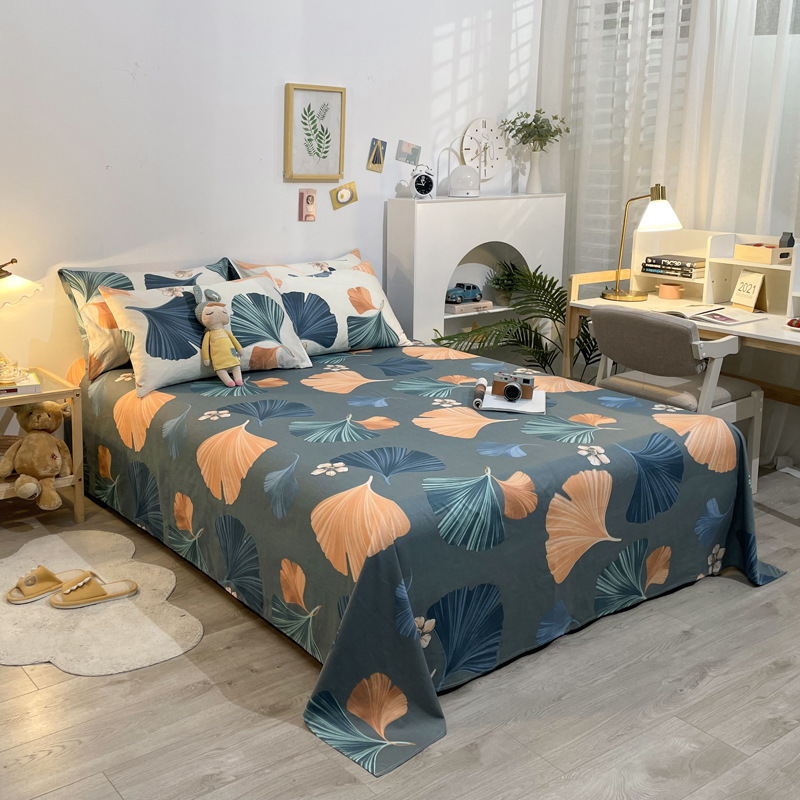 Picture of Nantong bed four-piece cotton sheet Nordic style 100 cotton four-piece set three-piece set Wholesale