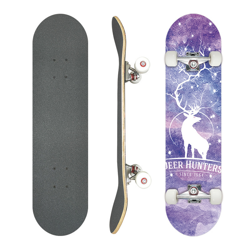Picture of 31 inch skateboard professional adult street maple four-wheel beginner children double rocker concave skateboard