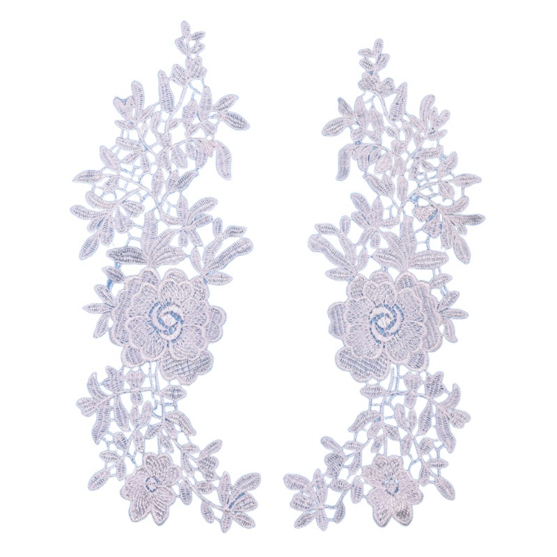 Polyester light lace diy embroidery lace water soluble pair of flower cloth doll polyester light hollow decoration wholesale lace accessories