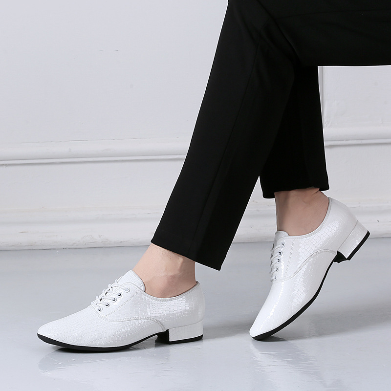 New Men's White Stone Pattern New Style Dance Shoes Women's Square Dance Shoes Dancing Shoes Soft Sole Square Dance