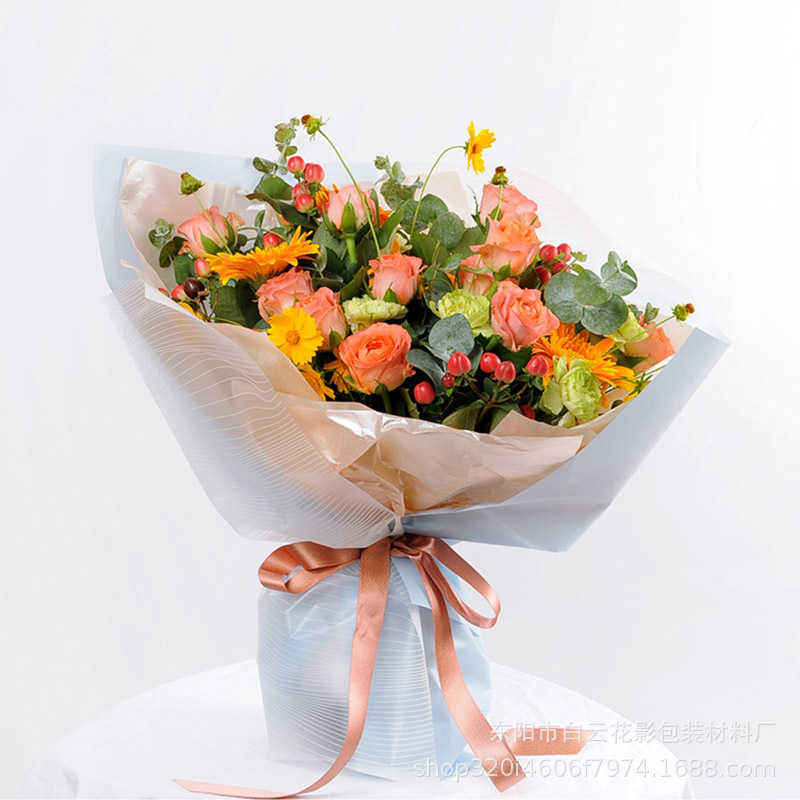 Wholesale Fluorescent Sydney Paper Korean Colored Beads Flower Wrapping Paper 20 Sheets/Bottomer Handmade Creative Environmentally Friendly Flower Basket Pearlescent
