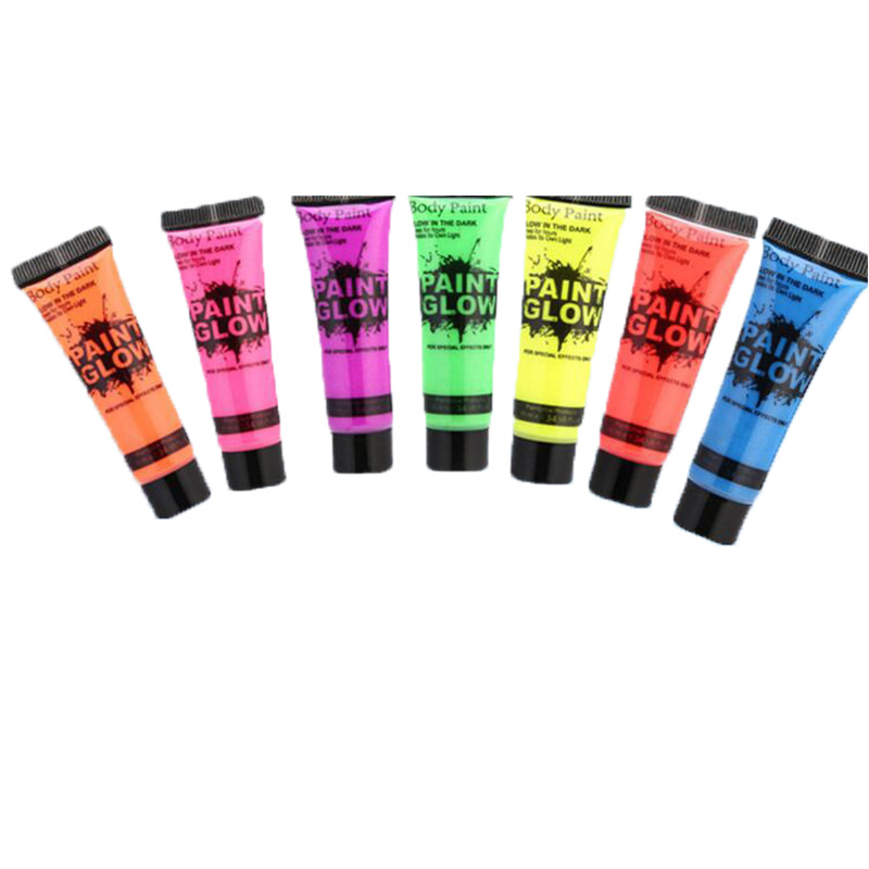 Picture of Cross-border water-based fluorescent face paint fluorescent paint hand-painted paint Halloween face painting diy paint wholesale