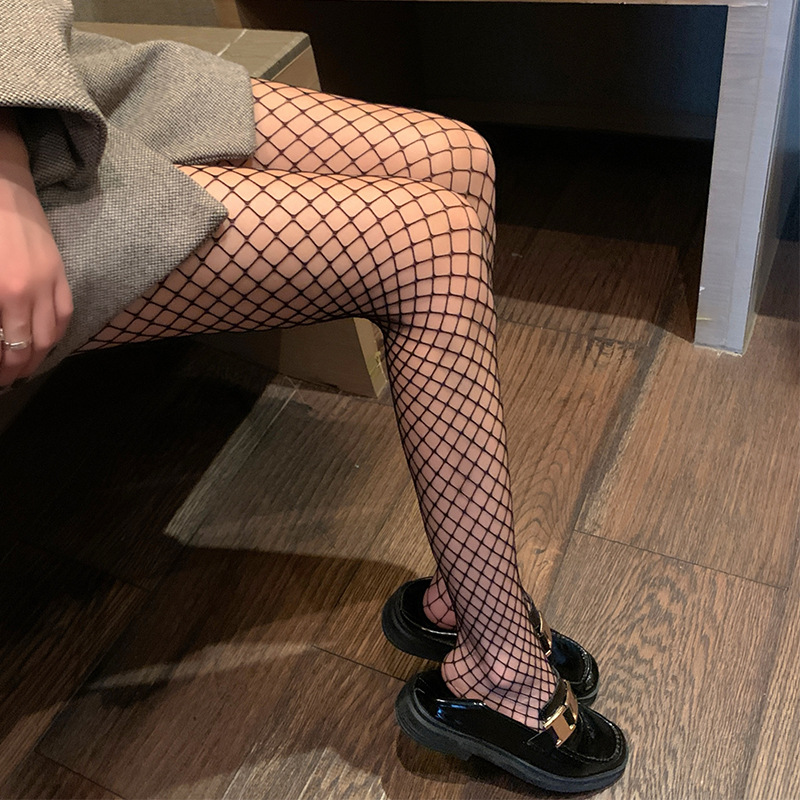 Picture of Internet Celebrating Halloween Nets Skull Spider Web Hollow Fishnet Stockings Pure White Silk Stockings Sexy Black Silk