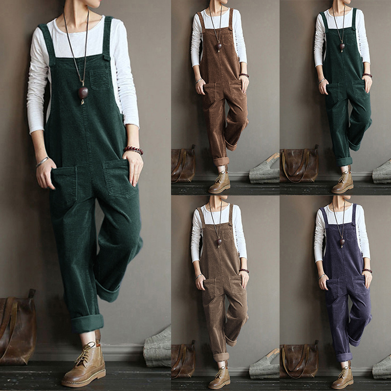Amazon selling eBay AliExpress wish corduroy explosions solid color casual long suspenders