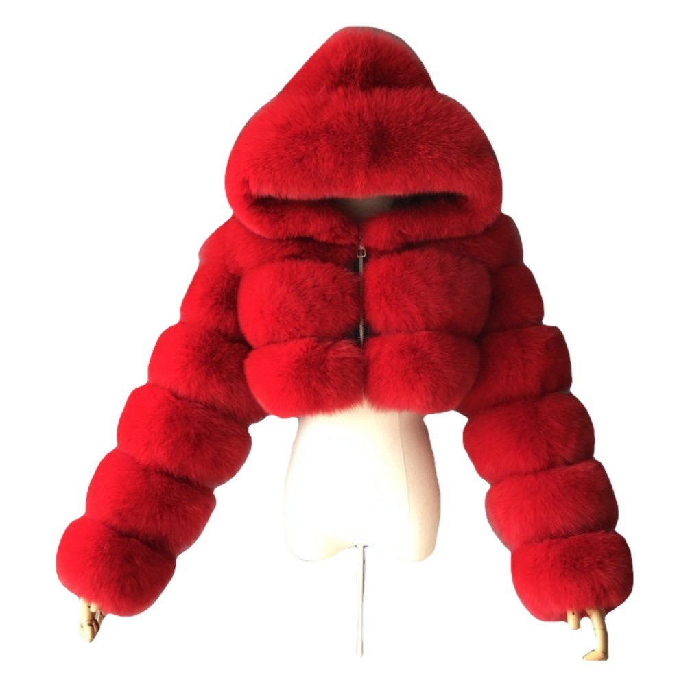 Picture of Imitation fur coat new European and American imitation fur coat factory wholesale Haining short imitation fur coat