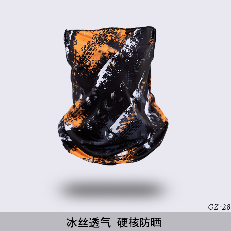 Picture of Outdoor ice silk mask changeable ear scarf men's and women's bicycle riding hood collar sun protection scarf summer