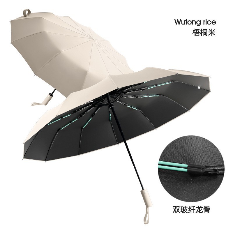 Picture of Fully Automatic Umbrella 32 Ribs, Rain or Shine, Sun Protection, Uv Protection, Foldableable Sunshade Umbrella for Men and Women, Gift Wholesale